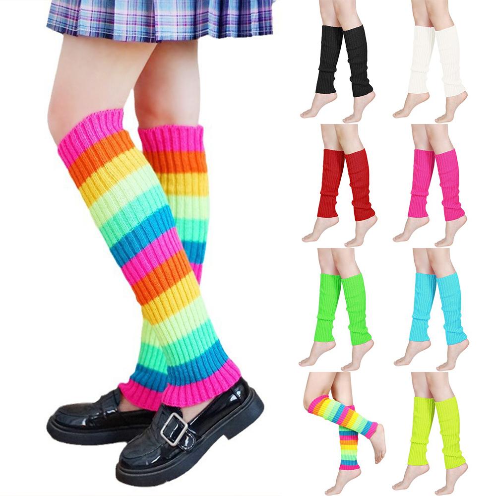 Grip Sock Yoga - هالوين زي النيون مضلع تدفئة الساق