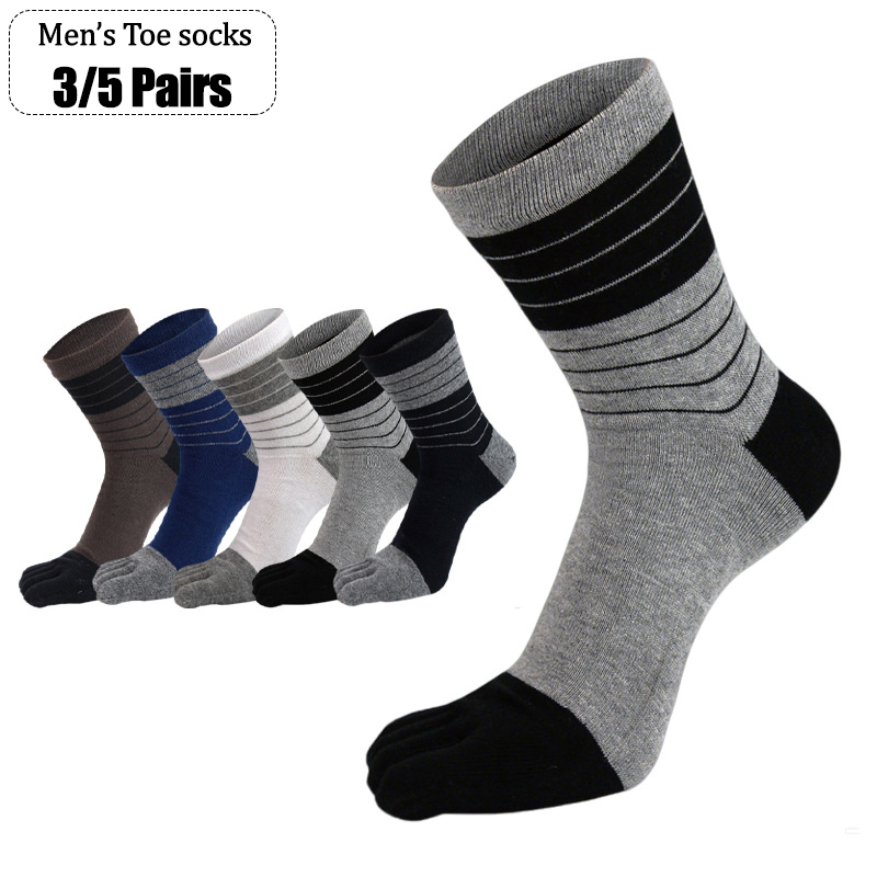 Toe Sock Split - 3/5 أزواج من جوارب الرجال ذات
