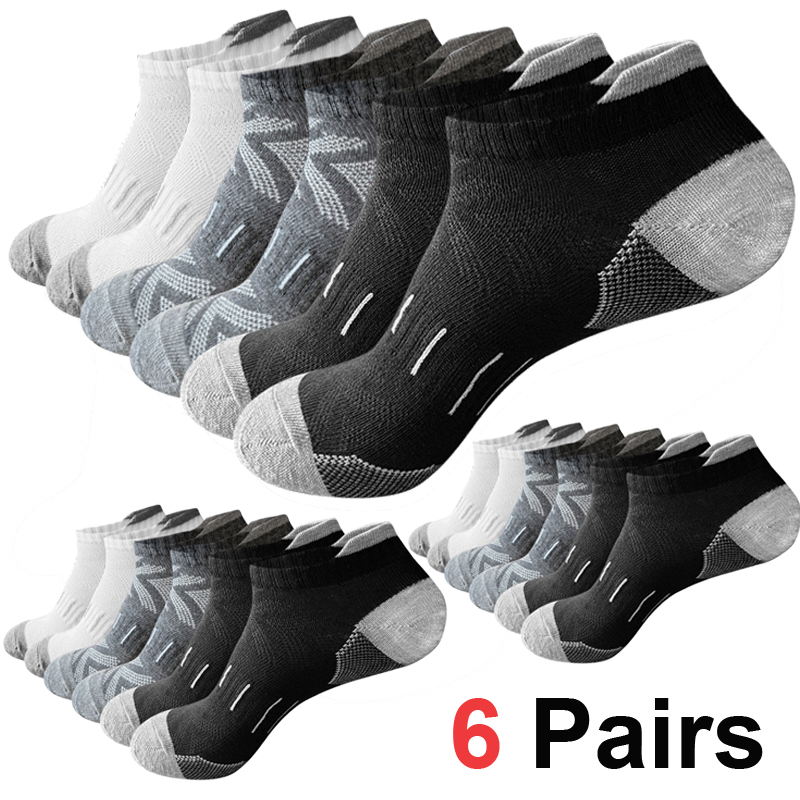 Ankle Sock Low Cut - 6/12 أزواج من الجوارب الرياضية المبطنة