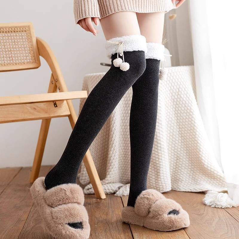 Thermal Sock Winter - جوارب طويلة فوق الركبة للنساء، جوارب