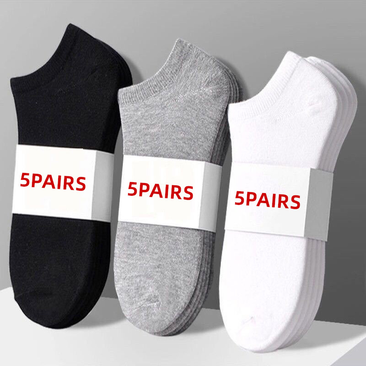 5 أزواج للجنسين عادية عادي الل - مراجعة Ankle Sock Low Cut وسعره