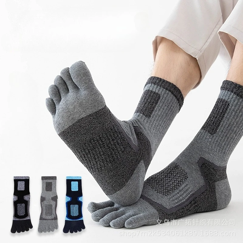 3 أزواج من الجوارب القطنية الر - مراجعة Toe Sock Split وسعره