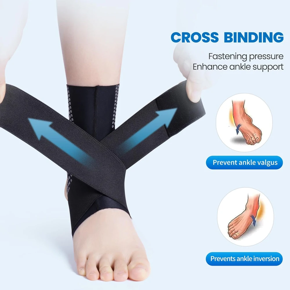 1 قطعة دعامة الكاحل الضاغطة اس - مراجعة Ankle Brace Sock وسعره