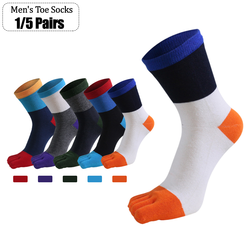 1/5 أزواج من الجوارب الرجالية  - مراجعة Toe Sock Split وسعره