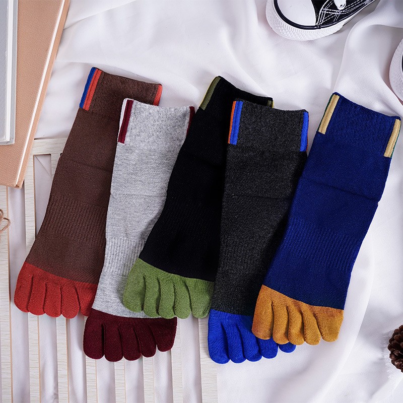 5 أزواج من الجوارب القطنية الر - مراجعة Toe Sock Split وسعره