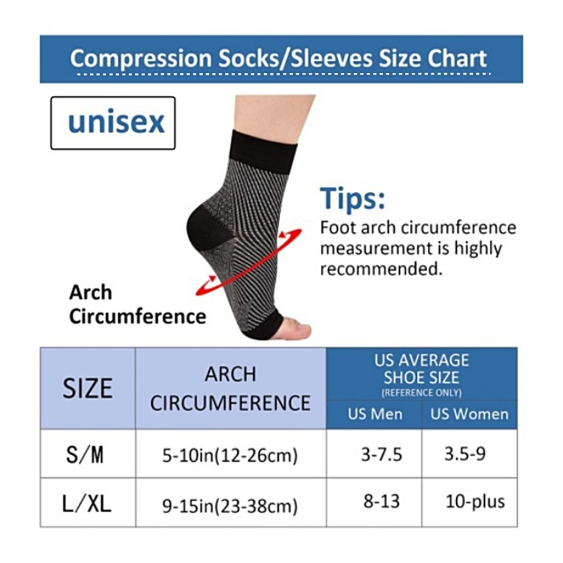 1 زوج دعامة الكاحل كم دعم ضغط  - مراجعة Ankle Brace Sock وسعره