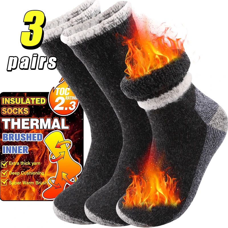 3 أزواج عالية الجودة رشاقته ال - مراجعة Thermal Sock Winter وسعره