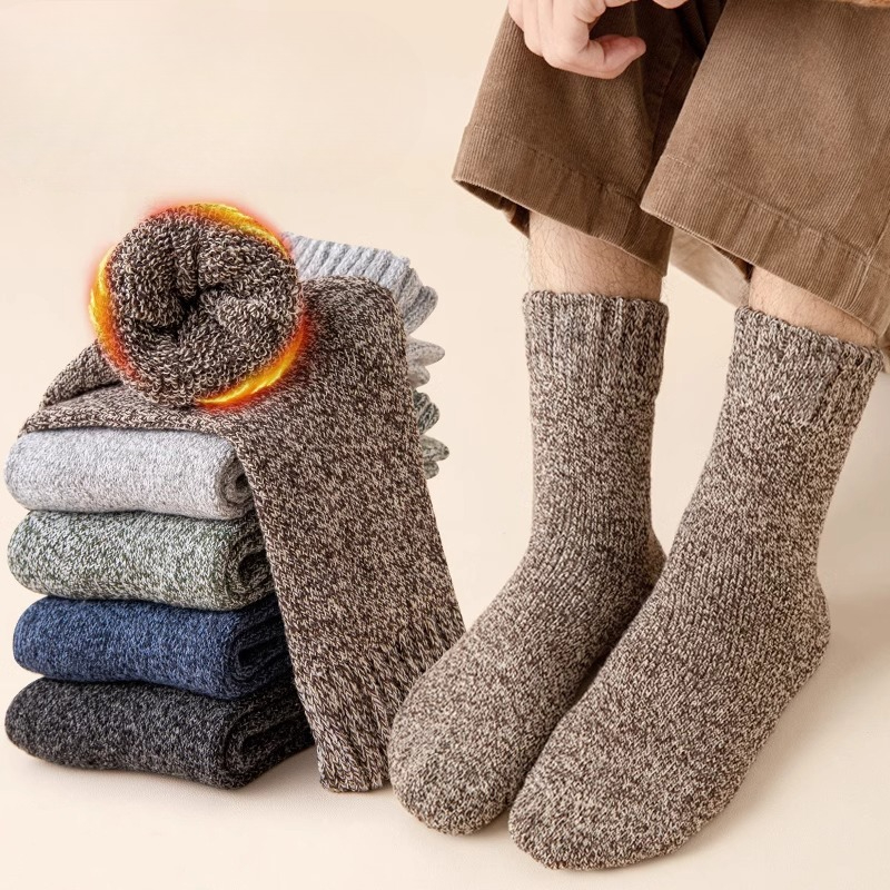 5 أزواج من الجوارب القطنية ذات - مراجعة Thermal Sock Winter وسعره