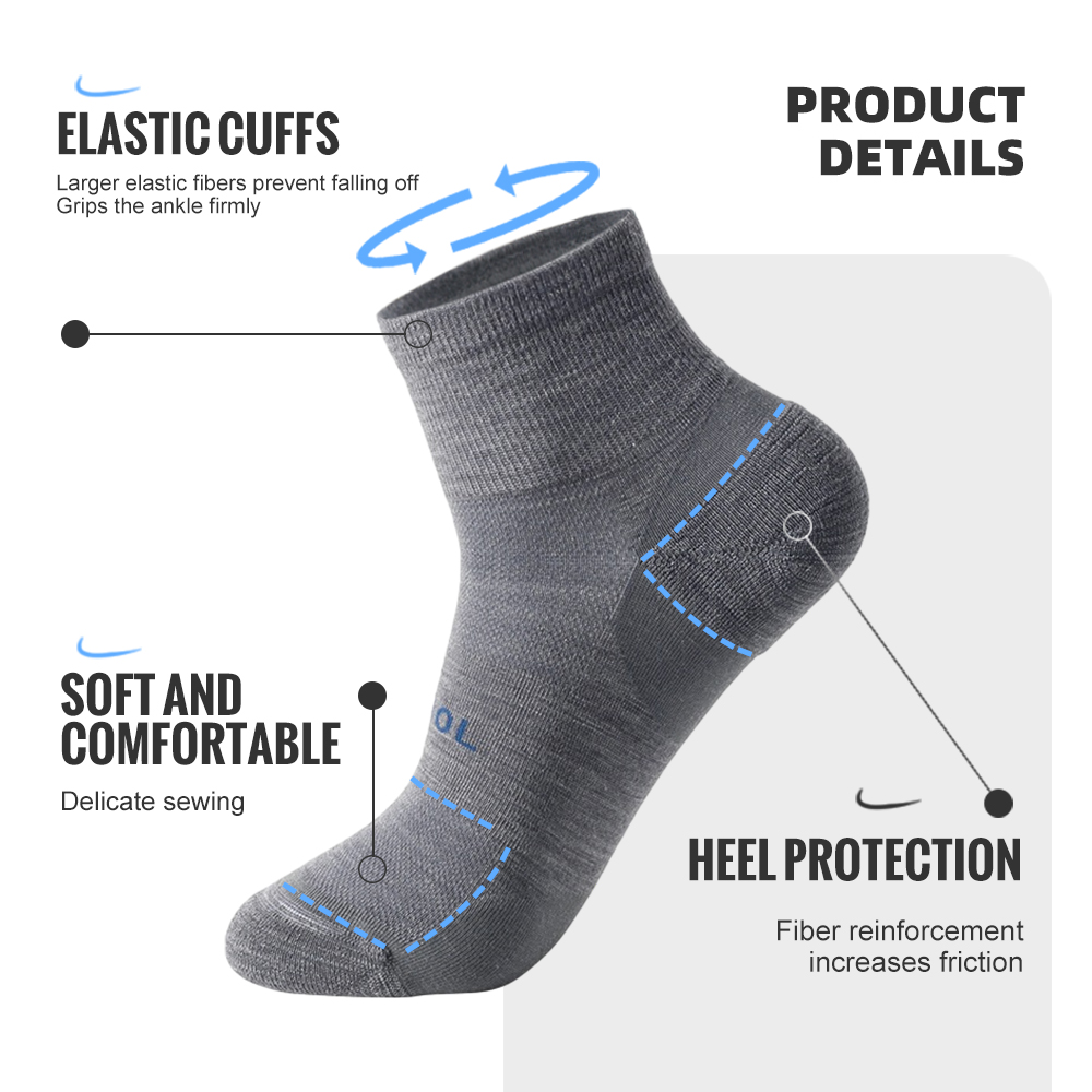 WRELS Merino جوارب صوفية ضغط ا - مراجعة Wool Hiking Sock وسعره