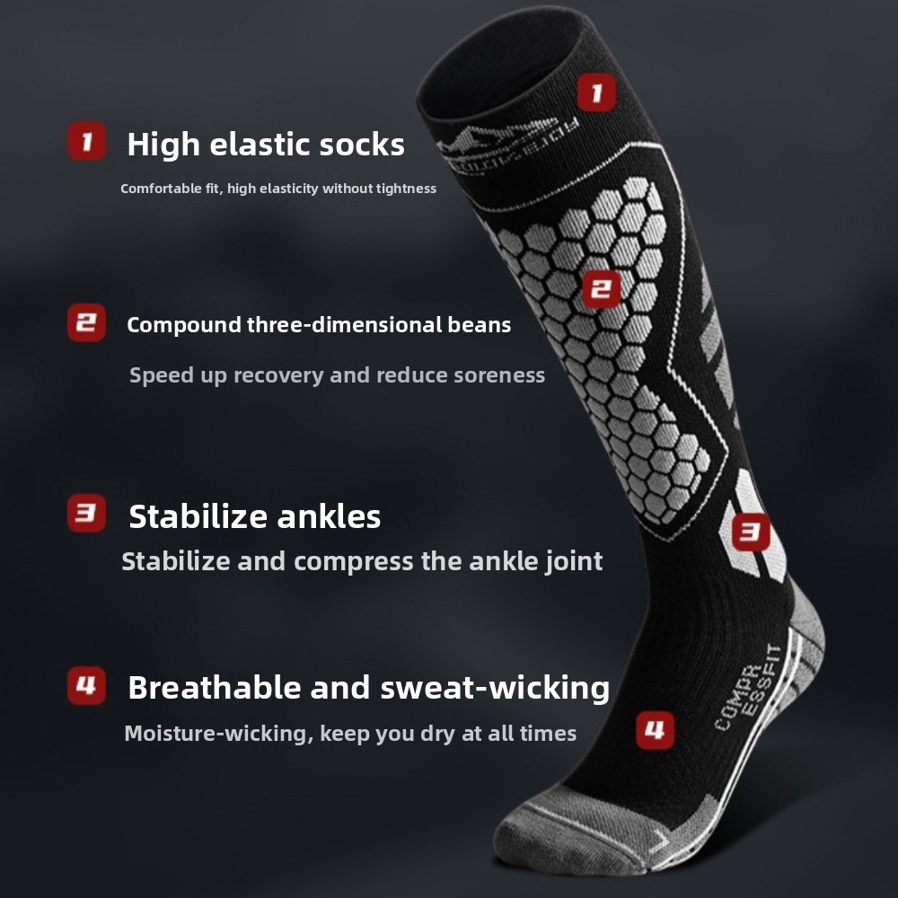 جوارب تزلج جديدة سميكة وقابلة  - مراجعة Thermal Sock Winter وسعره
