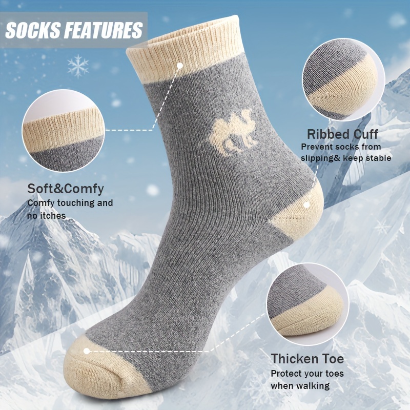 5 أزواج من الجوارب الشتوية الح - مراجعة Thermal Sock Winter وسعره