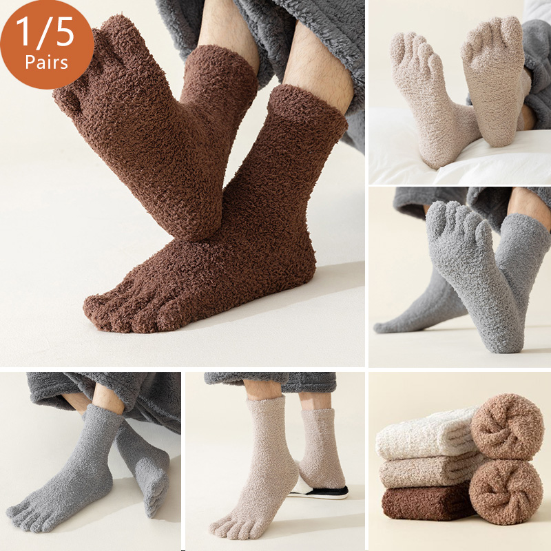 1/5 Pairs رجل الحرارية تو الجو - مراجعة Thermal Sock Winter وسعره